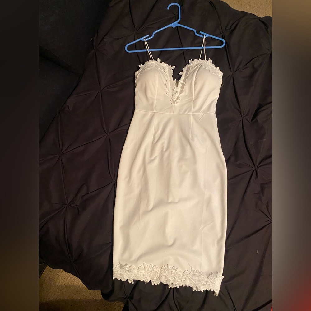 White mini dress
